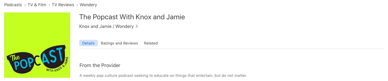 The Podcast podcast by Knox & Jamie