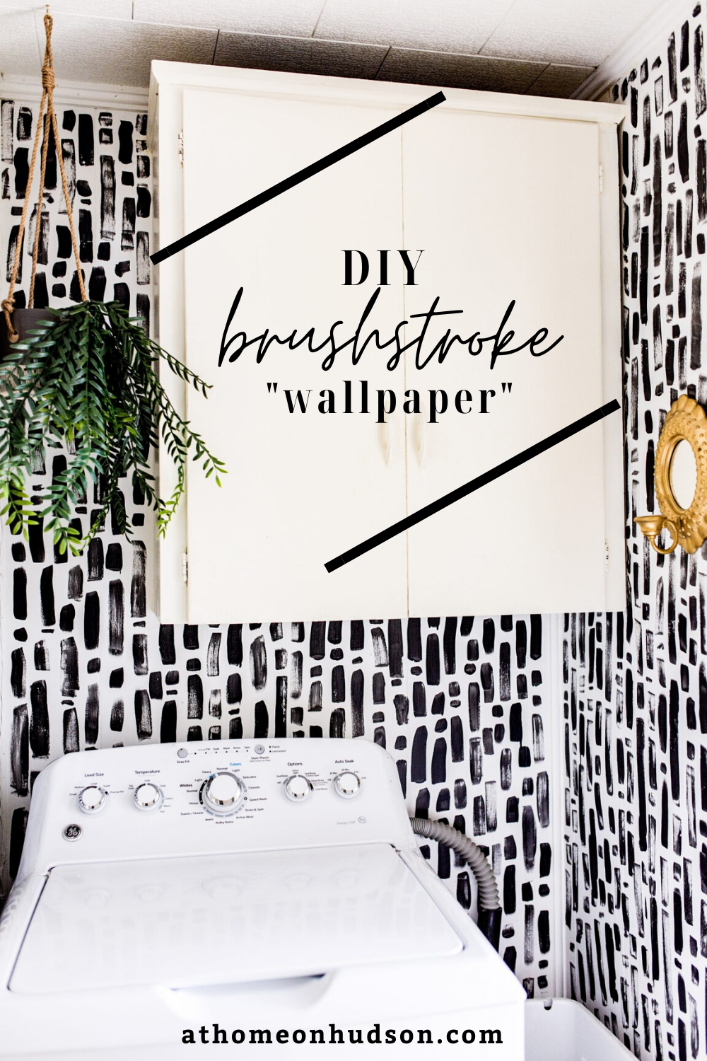 Can't find a wallpaper you like? Look no further than this $0.00 home upgrade DIY brushstroke faux wallpaper hack! It only takes a couple of hours and can be done with supplies you have on hand. 